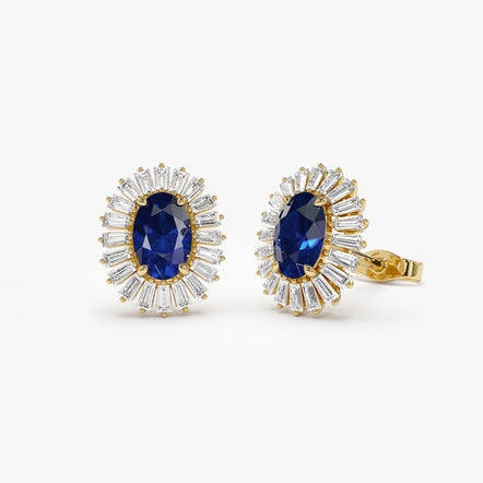Shop Isabel Baguette Diamond Hoop Earrings in 18K Rose Gold Online